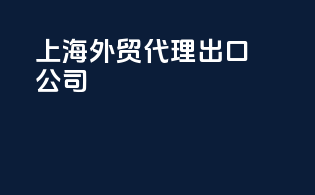 上海外贸代理出口公司