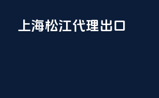 上海松江代理出口