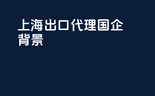 上海出口代理 国企背景