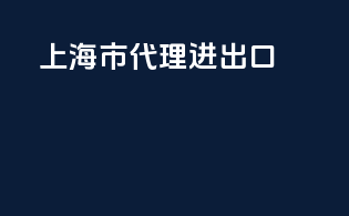 上海市代理进出口