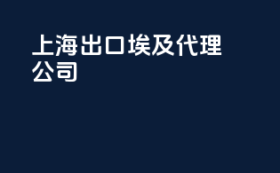 上海出口埃及代理公司