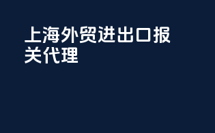 上海外贸进出口报关代理