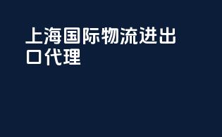 上海国际物流进出口代理