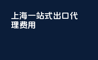 上海一站式出口代理费用