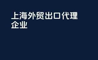 上海外贸出口代理企业