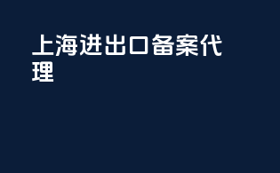 上海进出口备案代理