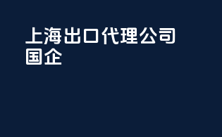 上海出口代理公司国企