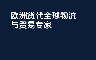欧洲货代：全球物流与贸易专家