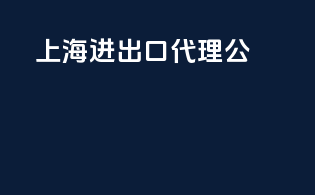 上海进出口代理公