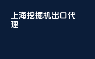 上海挖掘机出口代理