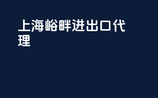 上海峪畔进出口代理