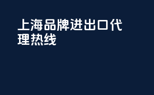 上海品牌进出口代理热线