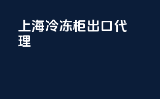 上海冷冻柜出口代理