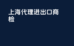 上海代理进出口商检