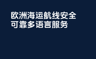 欧洲海运航线：安全可靠，多语言服务