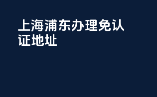 上海浦东办理免3c认证地址