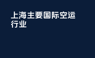 上海主要国际空运行业