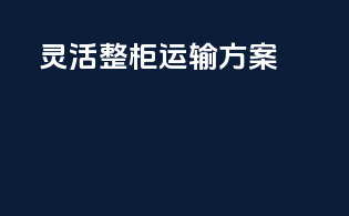灵活整柜运输方案