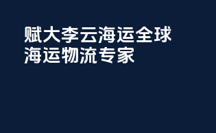 赋大李云海运：全球海运物流专家