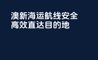 澳新海运航线：安全高效，直达目的地