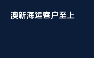 澳新海运，客户至上