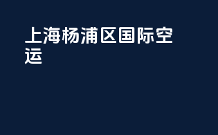 上海杨浦区国际空运