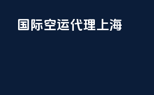 国际空运代理上海