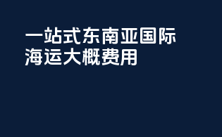 一站式东南亚国际海运大概费用