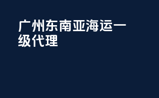 广州东南亚海运一级代理