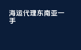 海运代理东南亚一手
