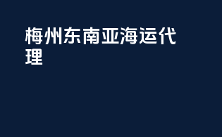 梅州东南亚海运代理