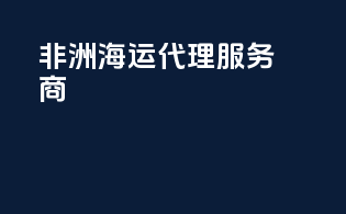 非洲海运代理服务商