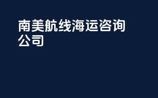 南美航线海运咨询公司