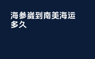 海参崴到南美海运多久