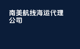 南美航线海运代理公司
