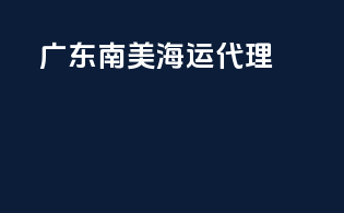 广东南美海运代理