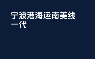 宁波港海运cosco南美线一代