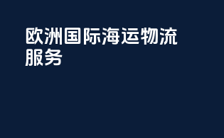 欧洲国际海运物流服务