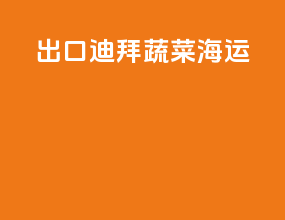 出口迪拜蔬菜海运