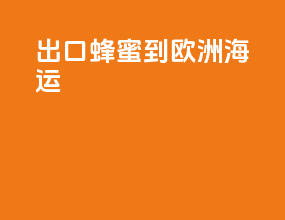 出口蜂蜜到欧洲海运