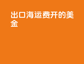 出口海运费开的美金