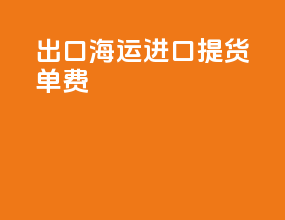 出口海运进口提货单费