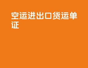 空运进出口货运单证