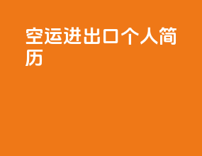 空运进出口个人简历