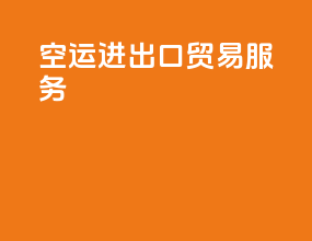 空运进出口贸易服务