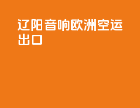 辽阳音响欧洲空运出口