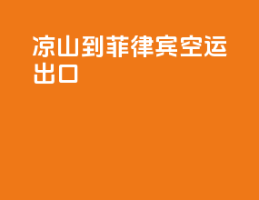 凉山到菲律宾空运出口
