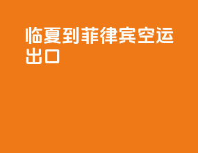 临夏到菲律宾空运出口