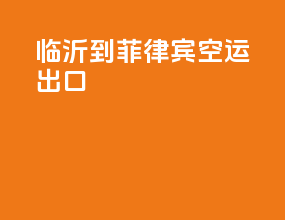 临沂到菲律宾空运出口