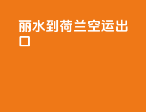丽水到荷兰空运出口
